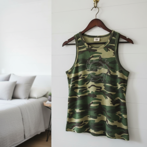 Broken Planet Green Camouflage Tank Top