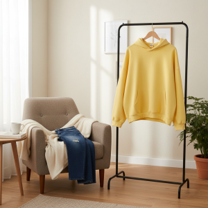 Unisex Oversized Yellow Pullover Hoodie Sweater