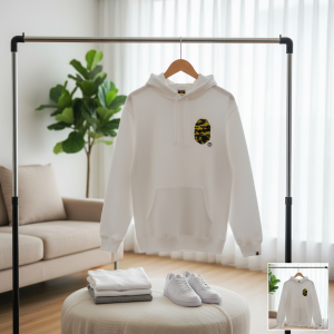 A Bathing Ape Camo Logo White Hoodie