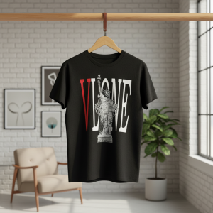 Vlone Statue Graphic Black T-Shirt