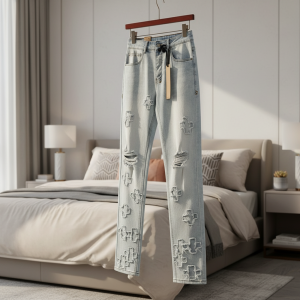 Ksubi Light Wash Distressed Cross Patch Jeans
