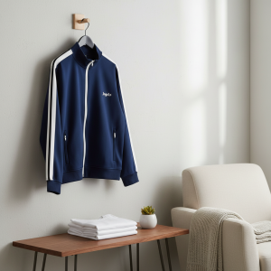 Palm Angels Blue Track Jacket Men Fashion Sportswear