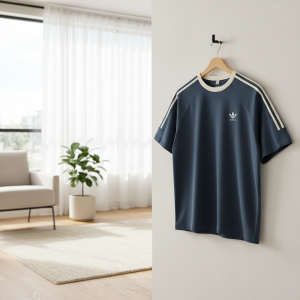 Adidas Classic 3-Stripes Blue Casual T-Shirt