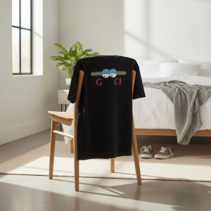 Gucci Black Graphic Eyes Print T-Shirt