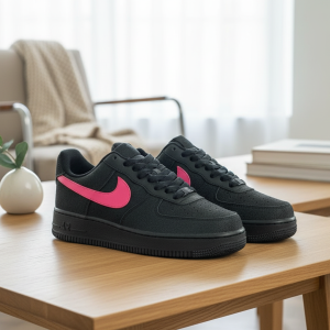 Nike Air Force 1 Black Pink Sneakers