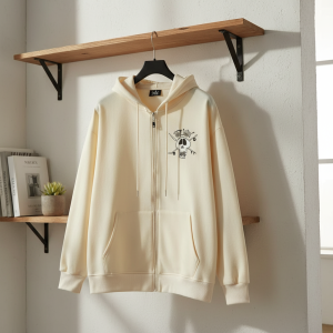 Stussy Skull Graphic Cream Zip Hoodie