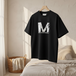 Maison Margiela MM6 Black Logo Print T-Shirt