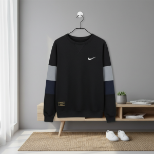Nike Men Black Casual Pullover Sweatshirt