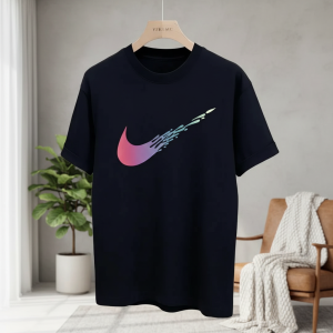 Nike Gradient Comet Logo Black Cotton T-Shirt