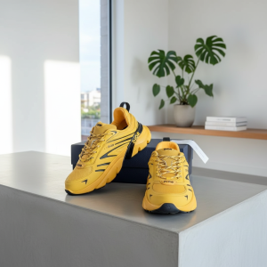 Dior Yellow Mesh Running Sneakers for Men 2024