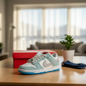 Nike Low Top Light Blue White Sneakers