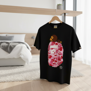 A Bathing Ape Black Camo Ape Head Graphic T-Shirt