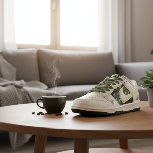 Gucci Low Top White Green Casual Leather Sneakers