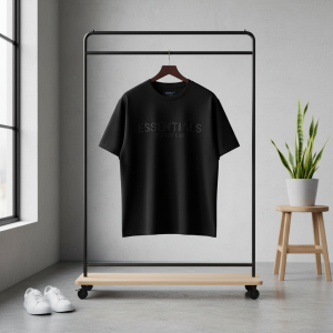 Essentials Fear of God Black Cotton T-Shirt