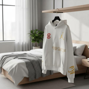 Nike Air Jordan White Gold Print Hoodie