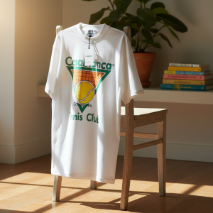 Casablanca Tennis Club Graphic White Cotton T-Shirt