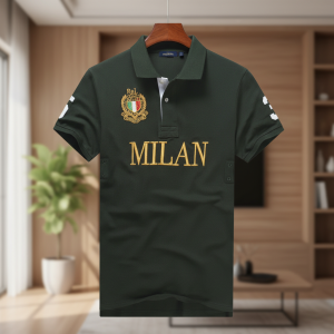 Ralph Lauren Milan Polo Shirt Men Black Casual Tops