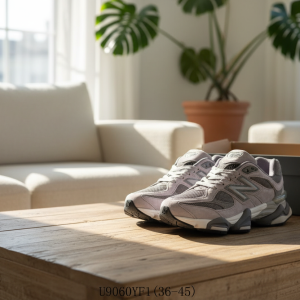 New Balance 9060 Grey Mesh Running Shoes