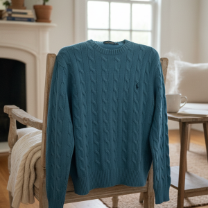 Ralph Lauren Cable Knit Blue Sweater Women’s Pullover