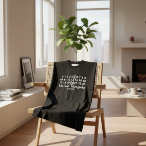 Maison Margiela Black Logo Print T-Shirt