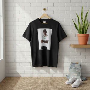 Supreme Black Graphic Photo Print Cotton T-Shirt