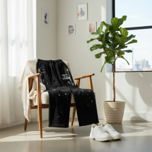 Gallery Dept Black Paint Splatter Pants