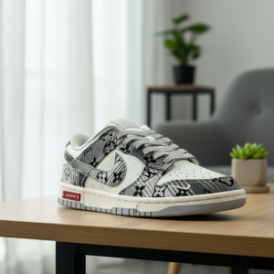 Nike Low Top Gray Pattern Casual Sneakers