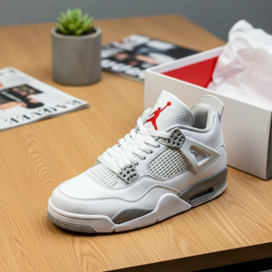 Nike Air Retro 4 White Grey Sneakers