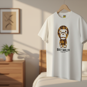 A Bathing Ape Baby Milo White Graphic T-Shirt