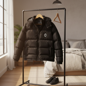 Trapstar Black Puffer Jacket Hooded Winter Coat