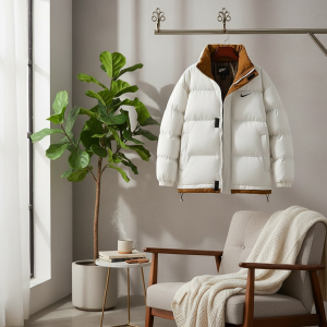 Nike Winter Puffer Jacket Warm White Coat