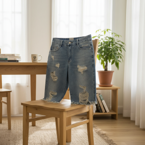 Gallery Dept Distressed Denim Shorts Men