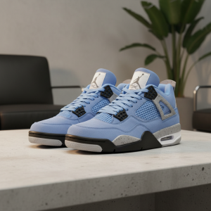 Nike Air Jordan 4 Retro Blue Gray Sneakers