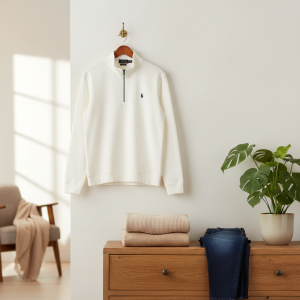 Ralph Lauren Polo Half Zip White Sweatshirt