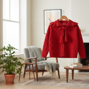 Vivienne Westwood Vivi Red Knit Cardigan Sweater