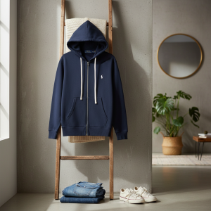 Ralph Lauren Polo Zip Up Hoodie Navy