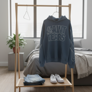 Saint Michael Saint Tears Blue Flame Hoodie