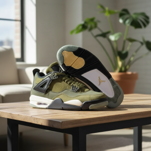 Nike Air Jordan 4 Olive Green Sneakers