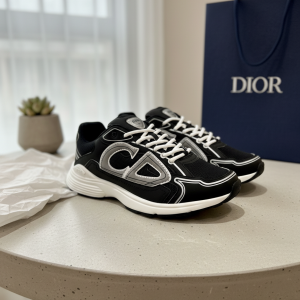 Dior CD Runner Black White Sneakers