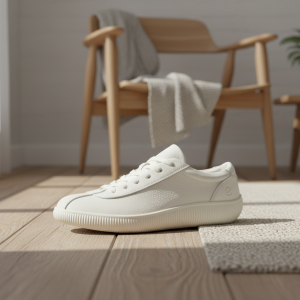 Ecco Soft Leather White Casual Sneakers