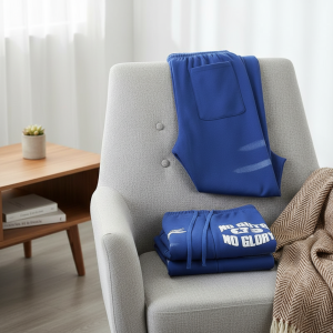 Hellstar Blue Sports Pants No Guts No Glory Workout Trousers