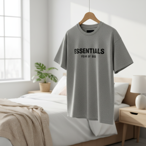 Essentials Fear of God Gray Cotton T-Shirt