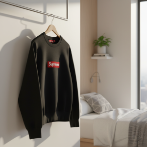 Supreme Box Logo Black Crewneck Sweatshirt