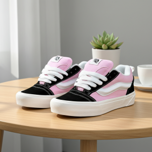 Vans Old Skool Pink Black Skate Shoes