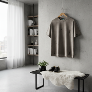 WE11 Done Distressed Gray Streetwear T-Shirt