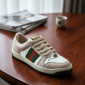 Gucci Classic Beige Green Stripe Sneakers