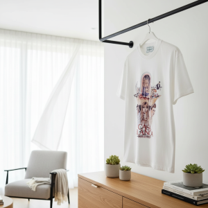 Casablanca Grand Prix Graphic White Cotton T-Shirt