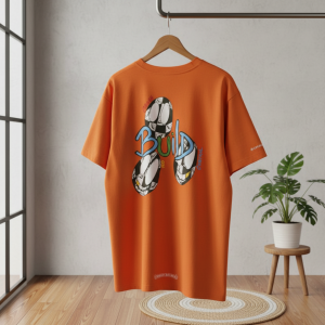 Amiri Orange Build Graphic Print Cotton T-Shirt