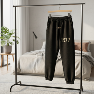 Essentials 1977 Black Jogger Sweatpants Men