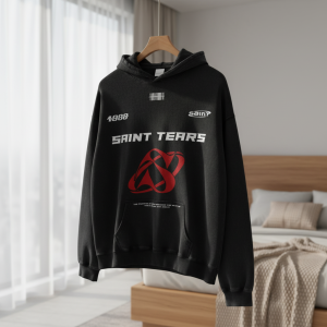 Saint Michael Saint Tears Black Graphic Hoodie